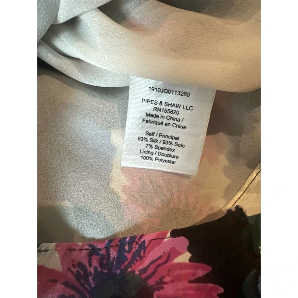 Veronica Beard Women Size 8‎ Ravello Floral Ruffle Ruched Skirt Silk Pink Multi
